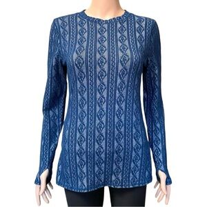 Free People Movement Knit Lightweight Long Sleeve Tee Thumb Holes Fitted